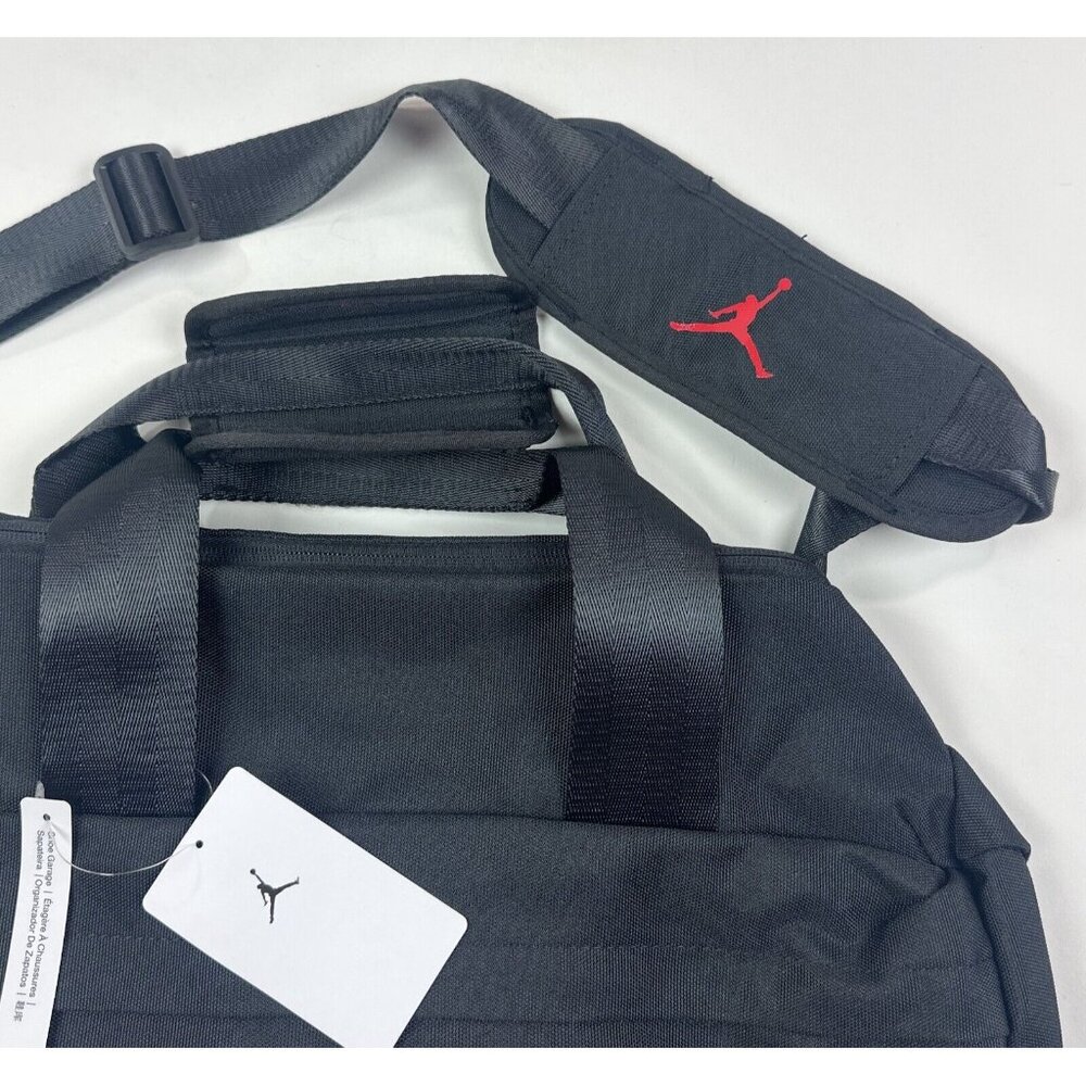 Nike Retro Air Jordan Velocity Duffle Bag Shoe Garage Small Black Red SM0168-023 - Picture 8 of 13